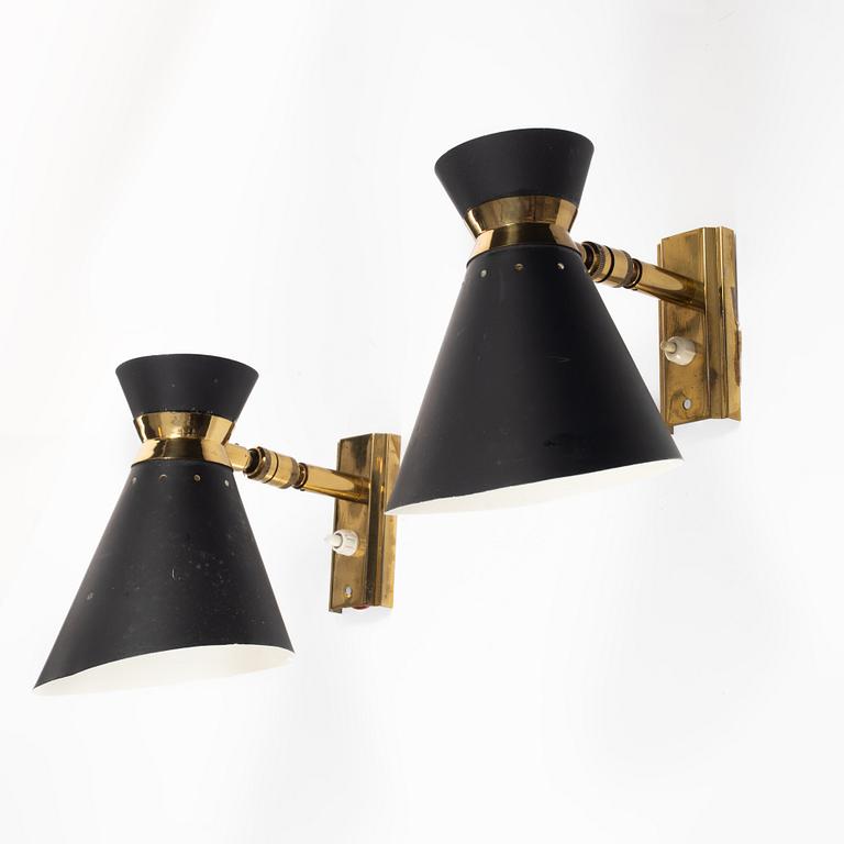 A pair of wall lamps, 1940s/50s.