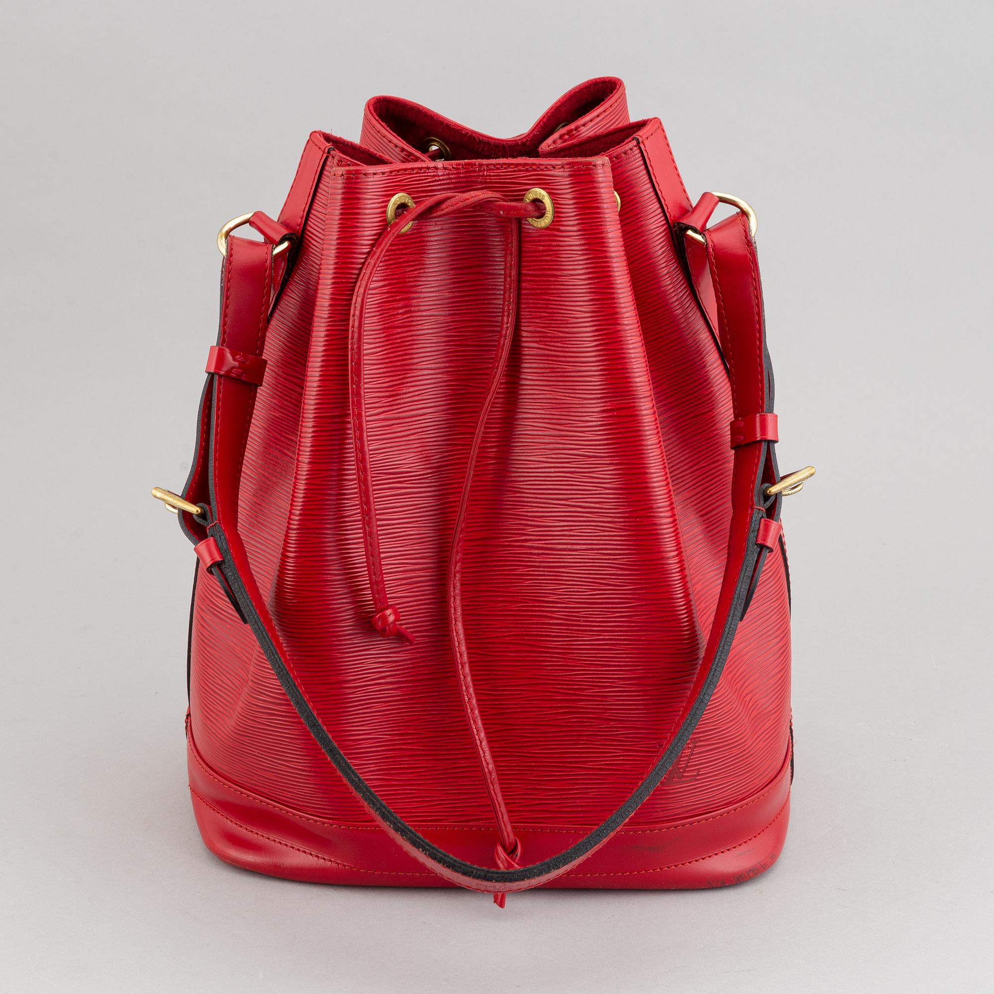 Louis Vuitton, a red Epi 'Noé' handbag, 1995.