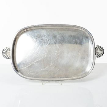C.G. Råström, a silver plated gratin dish and a soufflé dish, mid-20th Century.