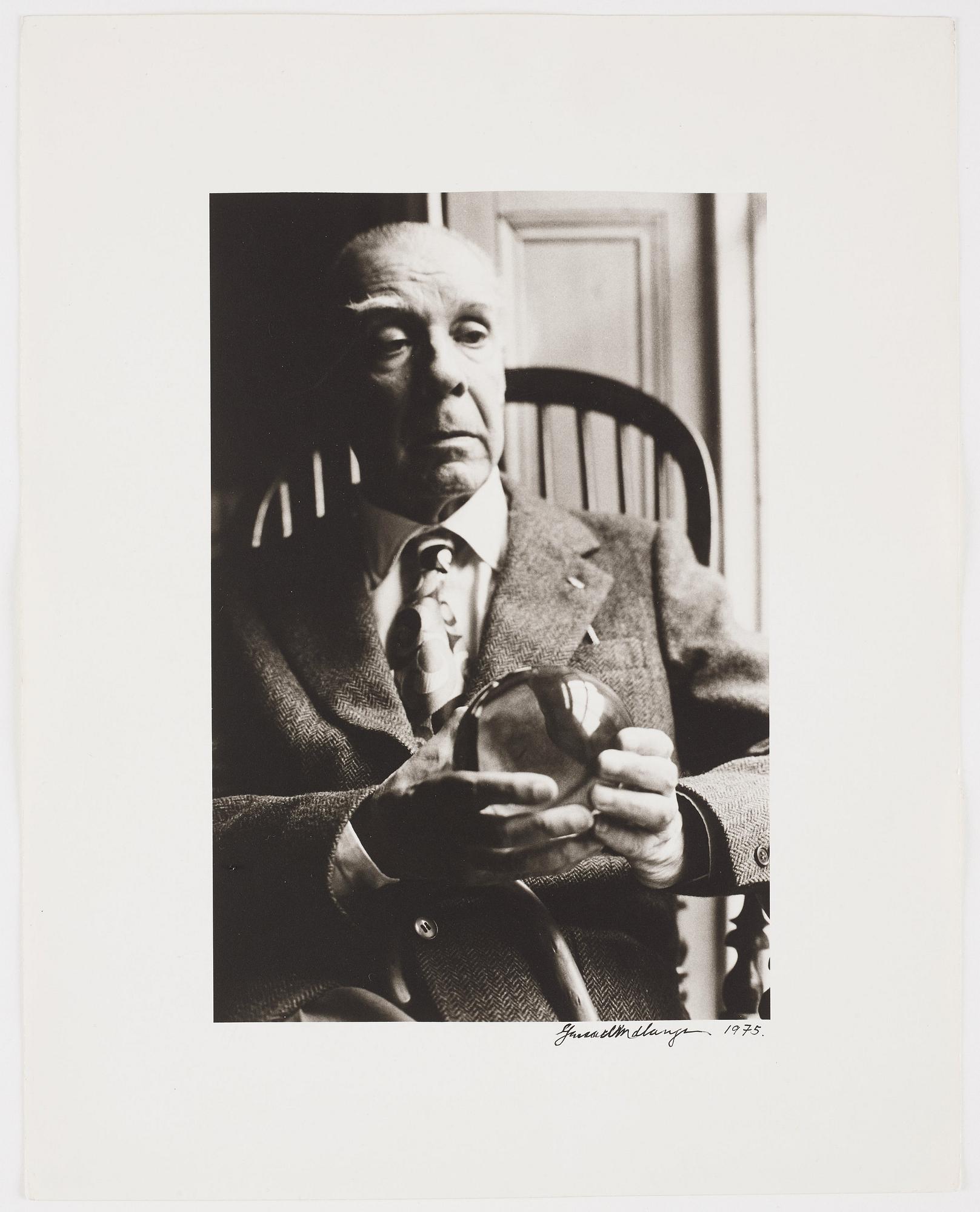 Gerard Malanga, "Jorge Luis Borges, 1975".