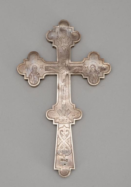 KRUCIFIX, silver. Moskva, 1868.