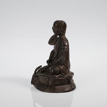 SKULPTUR, "Milarepa", Tibet, brons, 1900-talets slut.