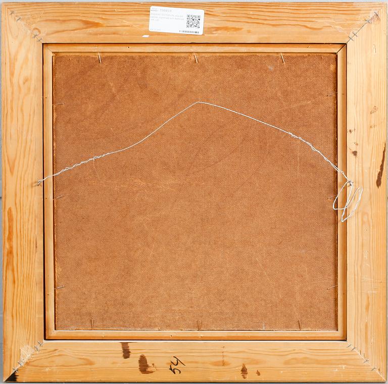 OKÄND KONSTNÄR, olja på pannå, otydligt signerad och daterad -44.