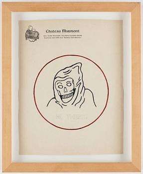 Wes Lang, Wes Lang, ink on paper, executed in 2009.