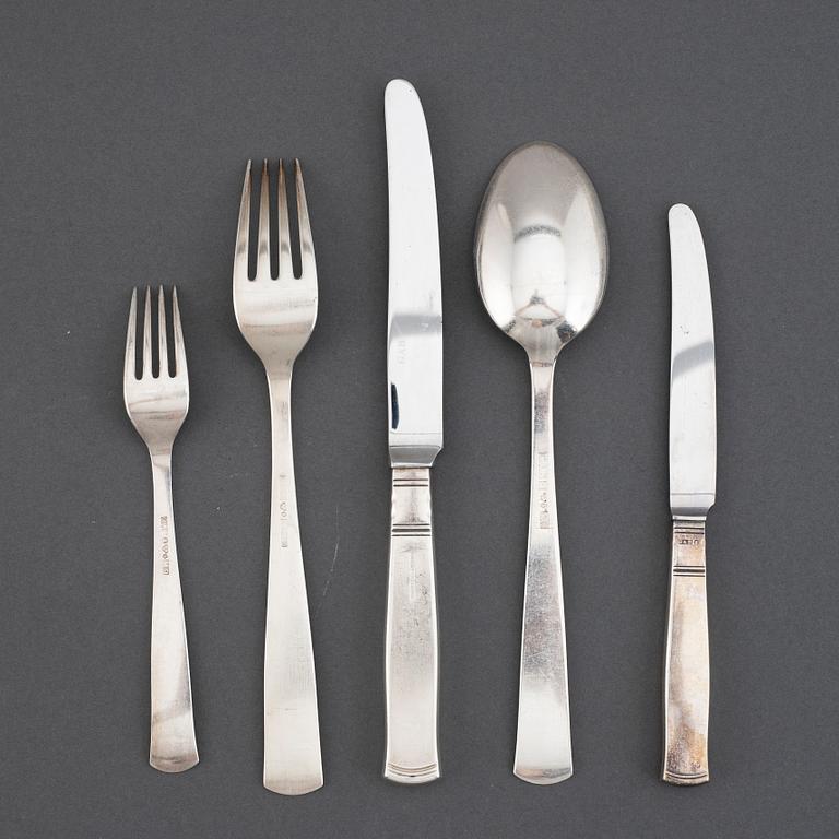 JACOB ÄNGMAN, bestickservis, 60 delar, silver. "Rosenholm", GAB, Stockholm/Eskilstuna, 1900-talets andra hälft.