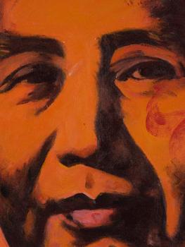 Jonathan Monk, "Andy Warhol's Chairman Mao Hand Made in The Peoples Republic of China".