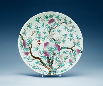 A famille rose 'peach' dish, China, early 20th Century.