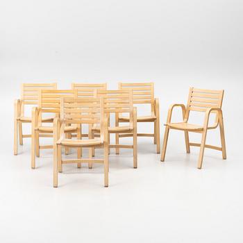 Seven armchairs, Källemo, Sweden, end of the 20th century.