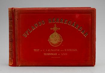 BOK: Uplands Herrgårdar af CA Klingspor och B Schlegel, F & G Beijers förlag 1881.