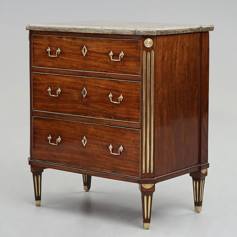 A late Gustavian late 18th century commode attributed to Carl Diedric Fick (master in Stockholm 1776-1806).
