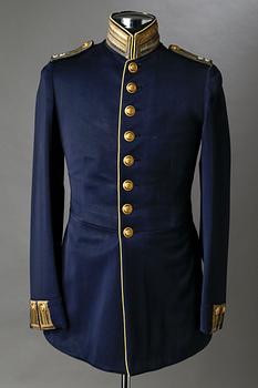 UNIFORM och KÄPPI, m/1886. Sverige. För fanjunkare vid infanteriet, Dalregementet. 1900-talets början.