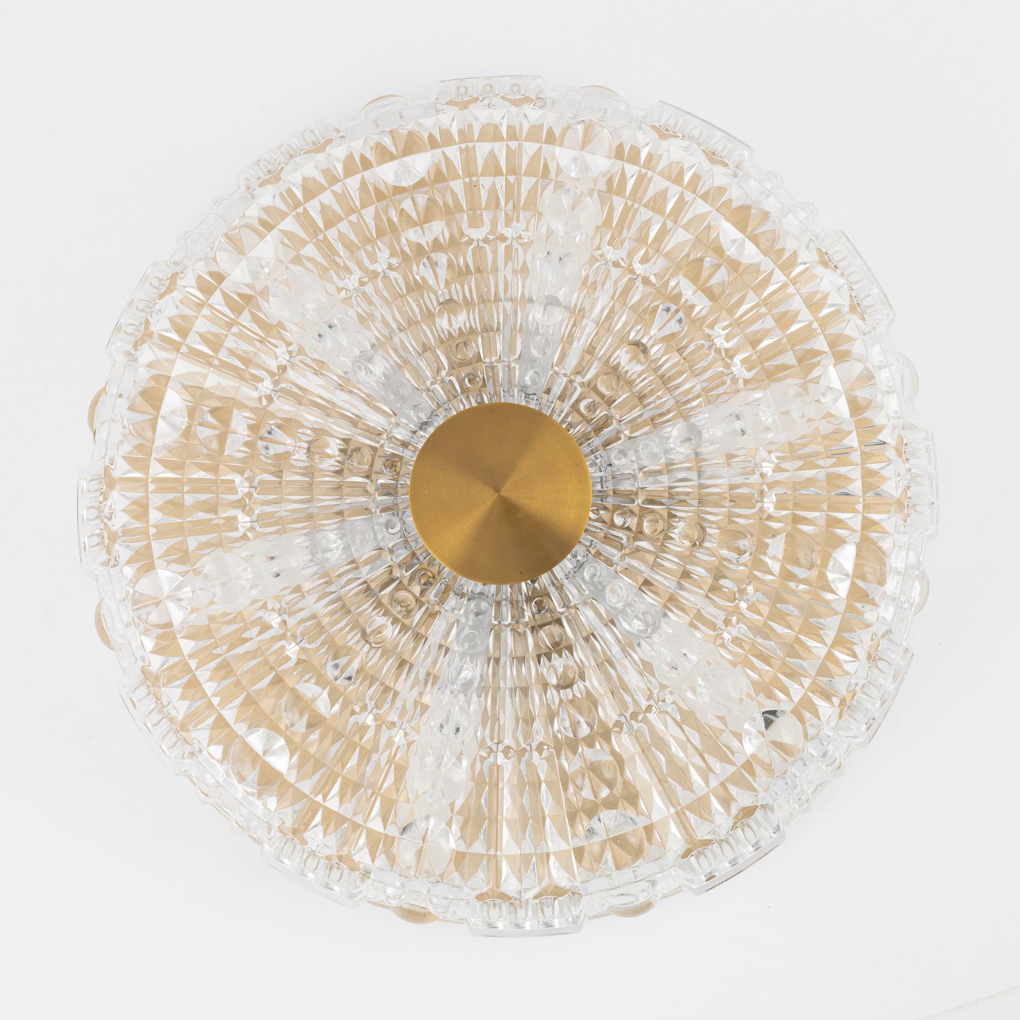 Carl Fagerlund, taklampa, Orrefors, 1960/70-tal.