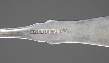 BESTICKSERVISDELAR, 48 st, "Uppsala", MGAB samt MEMA, 1900-talets andra hälft. Vikt exkl delar med stålblad ca 1290 g.