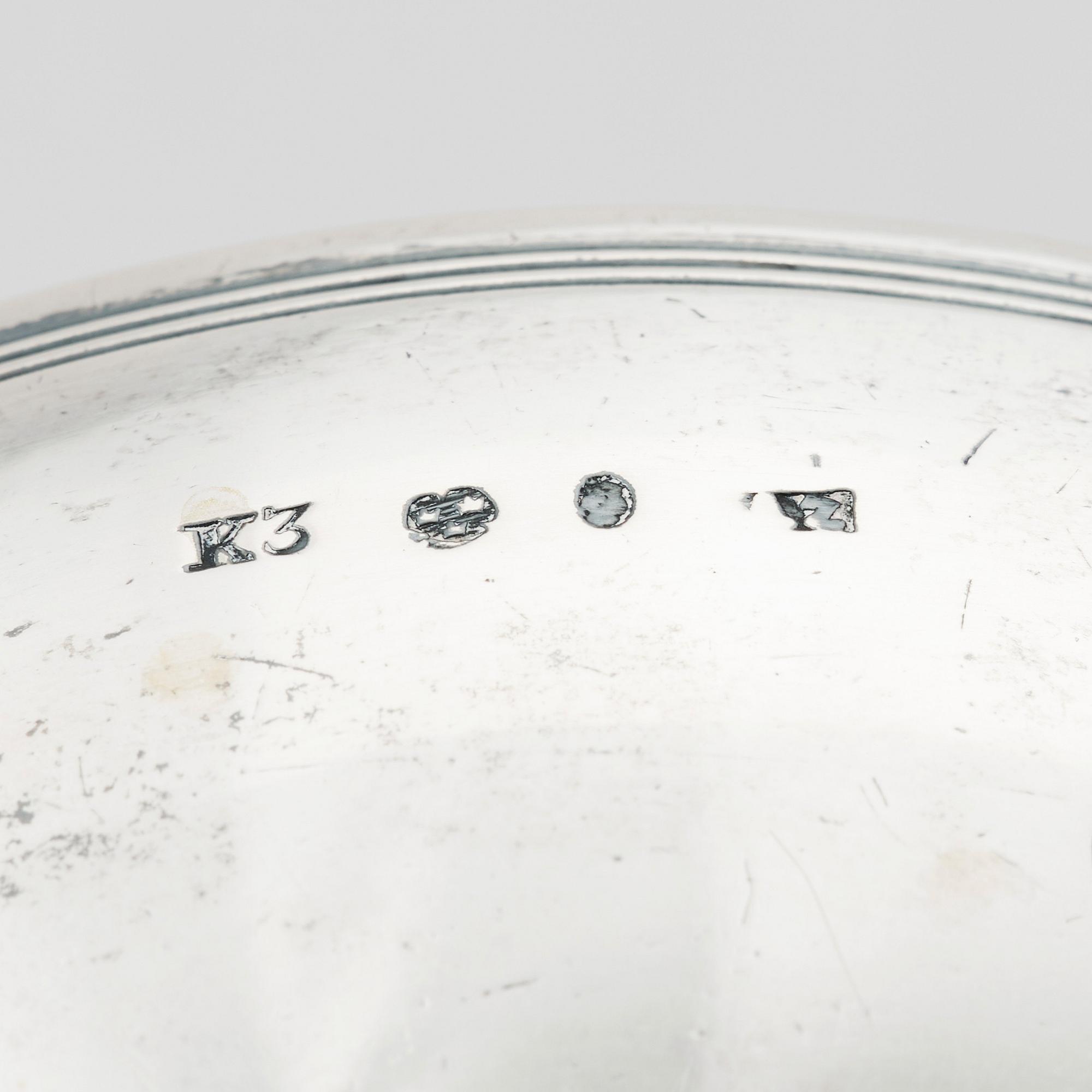Adolf Zethelius, nattljusstakar, ett par, silver, Stockholm 1816.