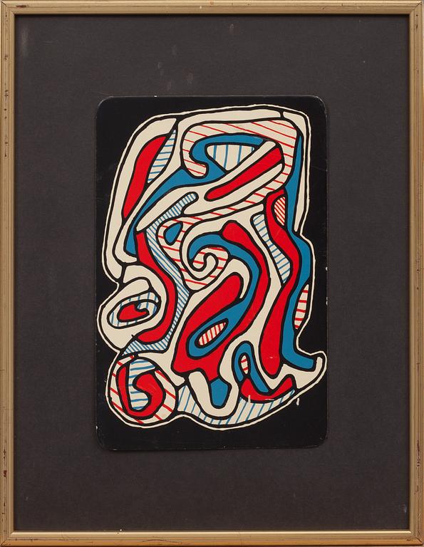 JEAN DUBUFFET, färgserigrafi på kartong, 205/350.