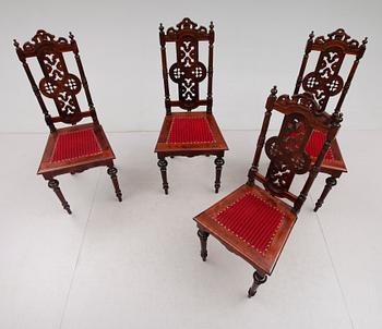 STOLAR, 4 st, omkring år 1900.