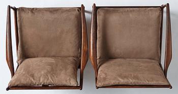Ib Kofod-Larsen, a pair of "Samsö" easy chairs, Olof Perssons Fåtöljindustri (OPE), Sweden 1960's.