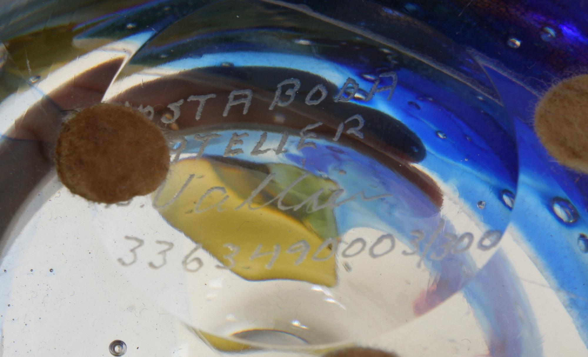 VAS, glas, Kosta design Bertil Vallien, Atelier.