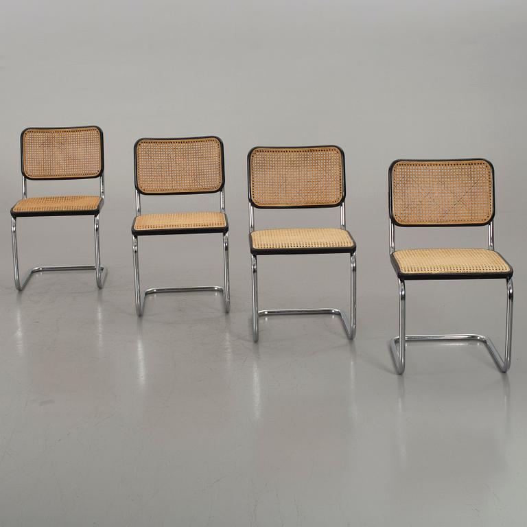 A SET OF 4 "CESCA" CHAIRS, Marcel Breuer, Thonet 1970's.