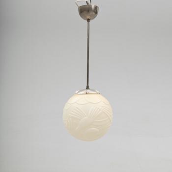 TAKLAMPA,art déco,  1900-talets första hälft. Höjd ca 65 cm.