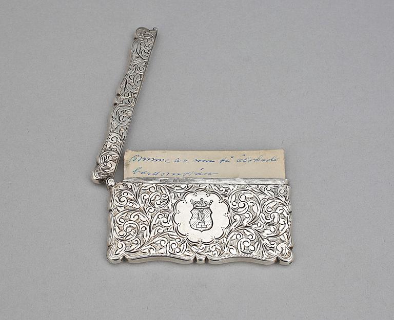 VISITKORTSETUI, silver, Birmingham, 1901. Vikt: 55 gram.