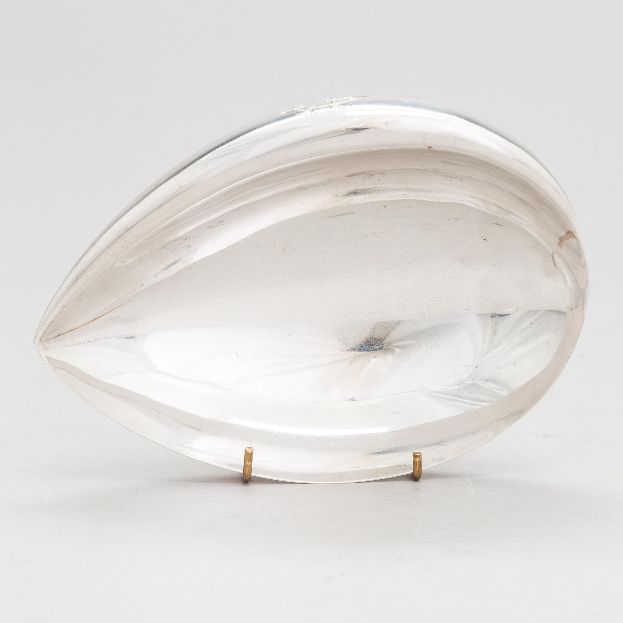 Tapio Wirkkala, skål, silver, "Lieve", stämplad TW, Kultakeskus, Tavastehus 1955.