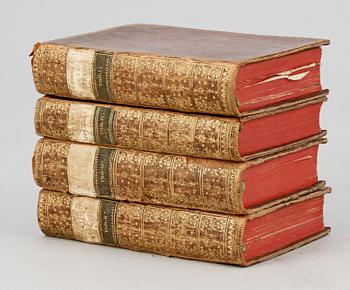 BOK, 4 vol, "Voyage D`Italie de Monsieur Misson.." av Monsieur Addisson, Utrecht 1722.