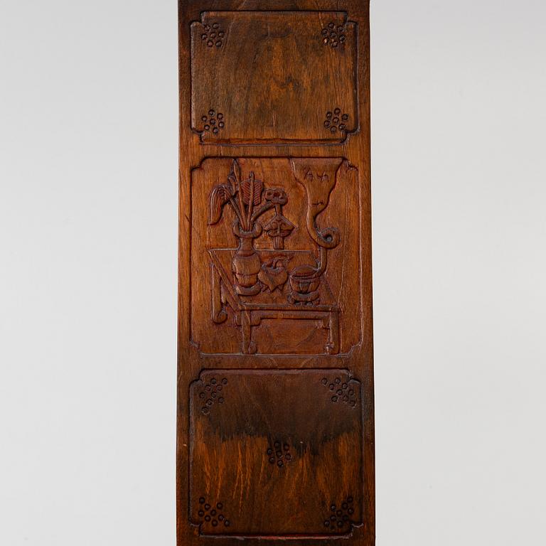 Karmstolar, ett par, hardwood, Kina, 1900-tal.