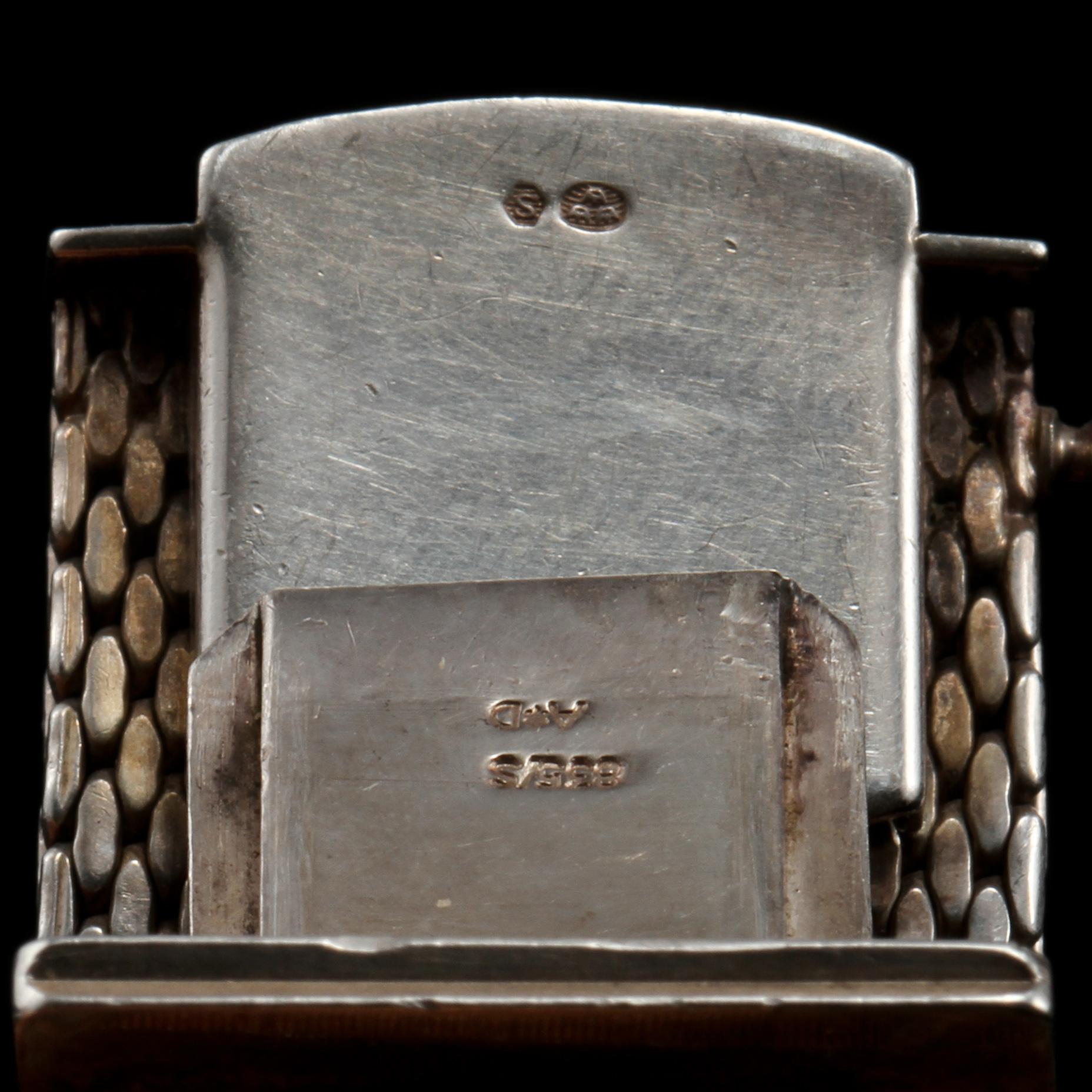 ARMLÄNK, silver, importstämplad, 1900-talets tredje kvartal. Vikt 49 g.