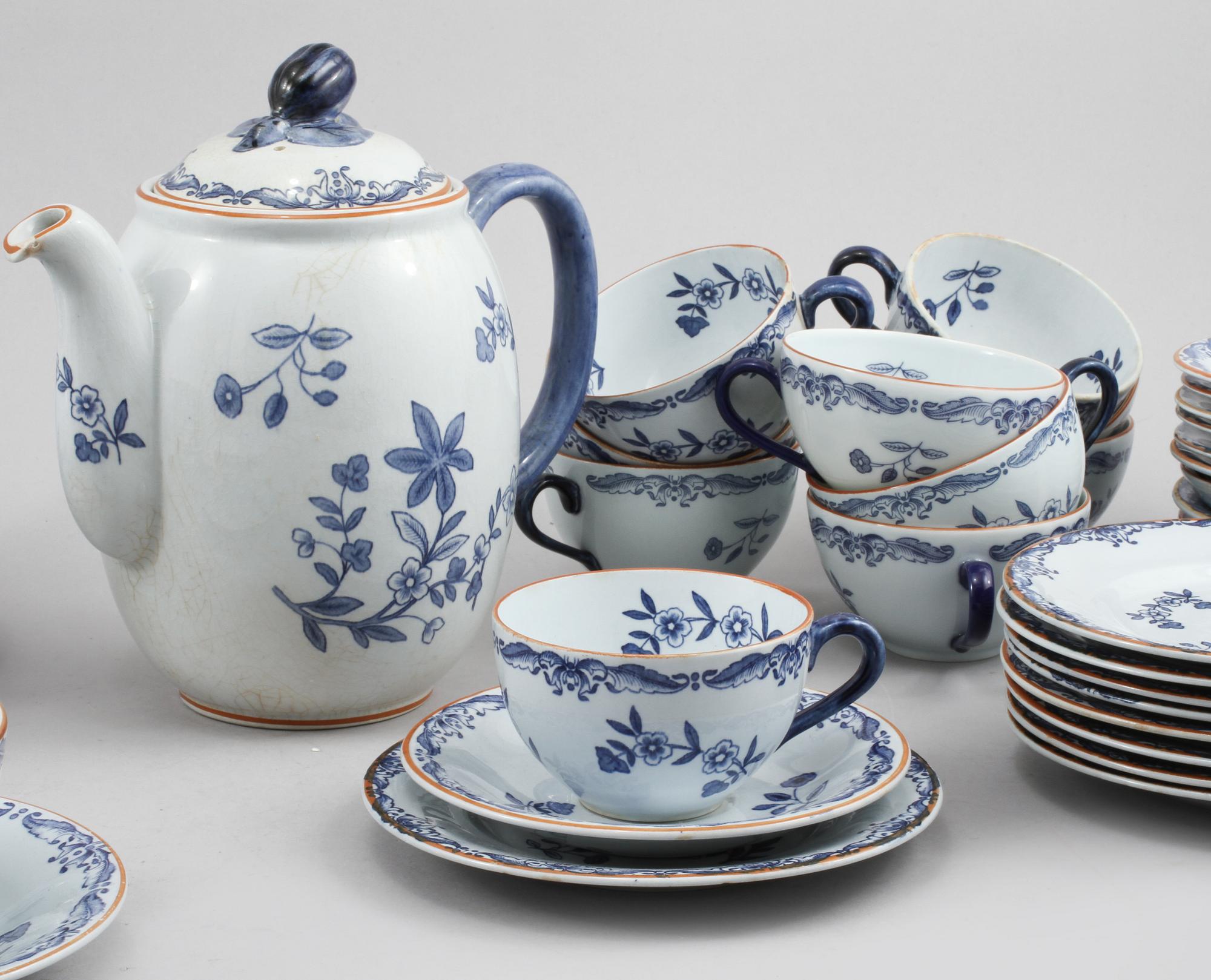 KAFFE- och TESERVIS, 39 delar, porslin, Ostindia, Rörstrand, 1900-tal.