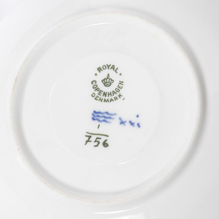 Kaffeservis, 8 delar, "Musselmalet helblonde", Royal Copenhagen, Danmark.