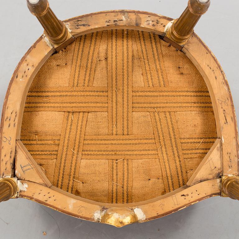 A Gustavian style arm chair, first half ot the 20th Century.