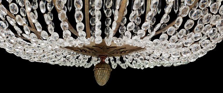 A late Gustavian style 20th Century twelve-light chandelier.