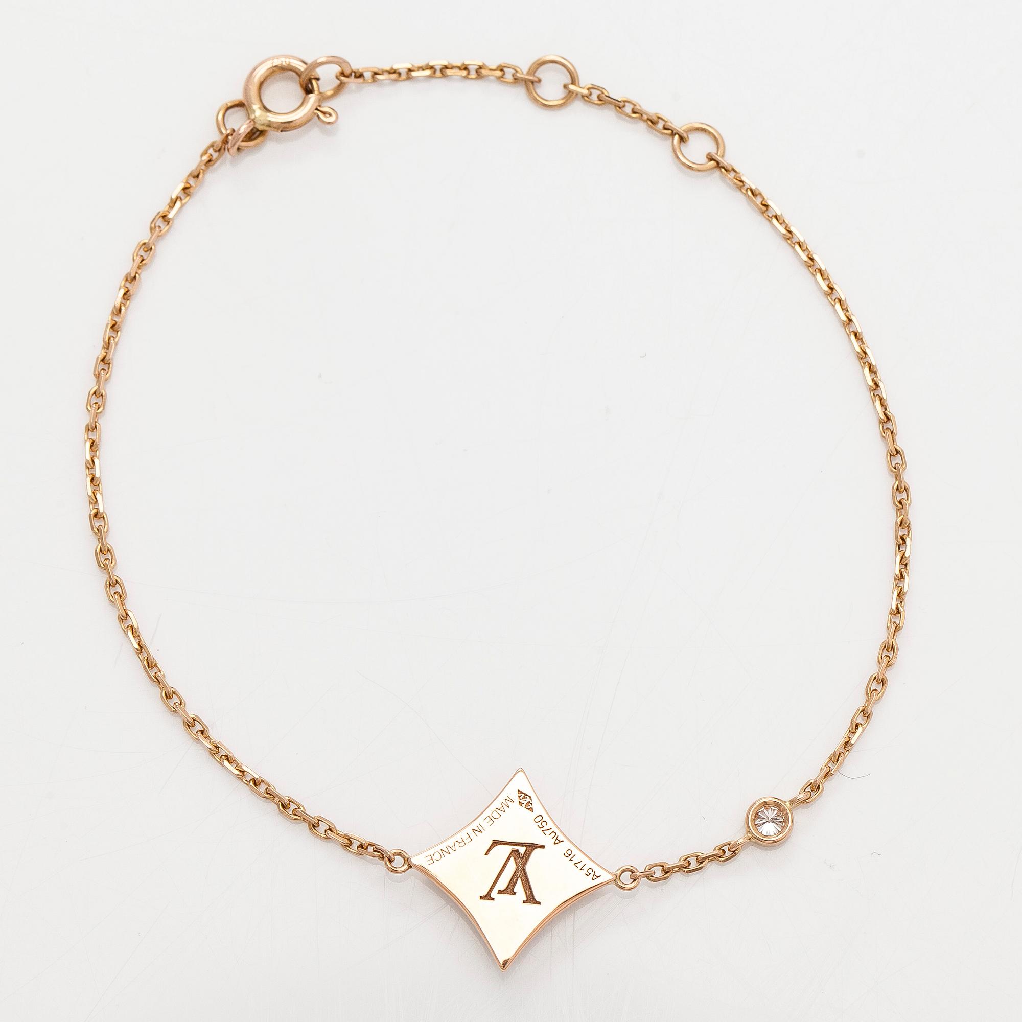 Louis Vuitton, rannekoru, "Color Blossom BB Star", 18K ruusukultaa, vaaleanpunaista helmiäistä ja briljanttihiottu timantti.