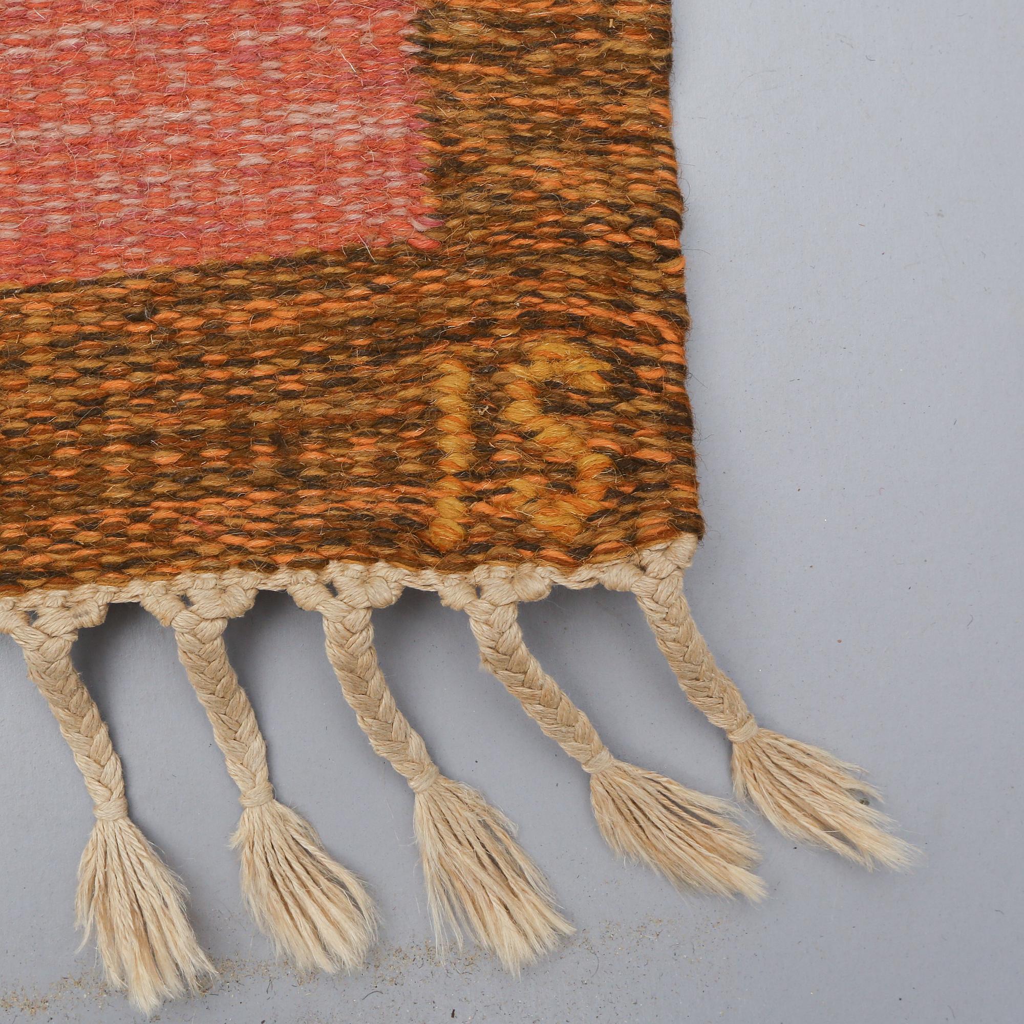 MATTA, rölakan, Ingegerd Silow, omkring 1900-talets mitt, ca 232 x 170 cm.