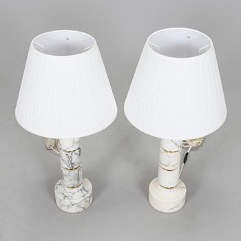 A pair of late 20th century table lamps, Italy.