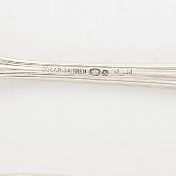 A Swedish Silver Cutlery, mark of Oscar Sjögren, Gothenburg 1927-28 (90 pieces).
