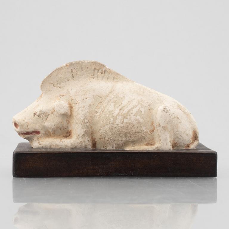 A pottery model of a boar, Tang dynasty (618-907).