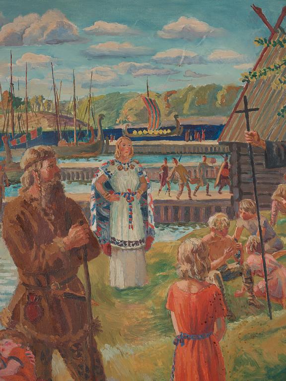 Ansgar predikar i Birka.