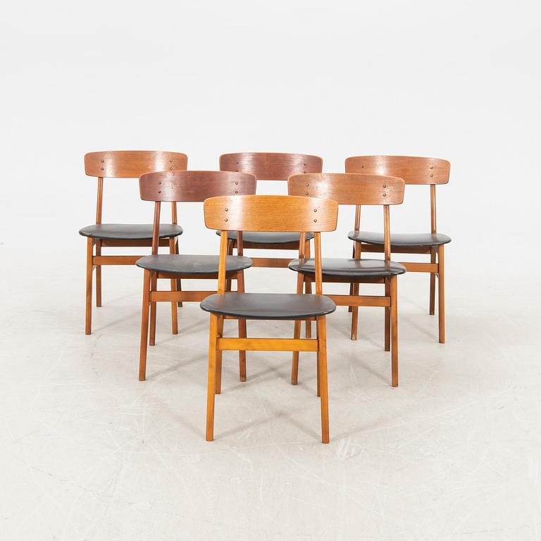 Chairs 6 pcs Farstrup Denmark 1960s.