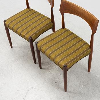 Five rosewood chairs, Bernhard Pedersen & Son, Denmark, 1950s/60s.