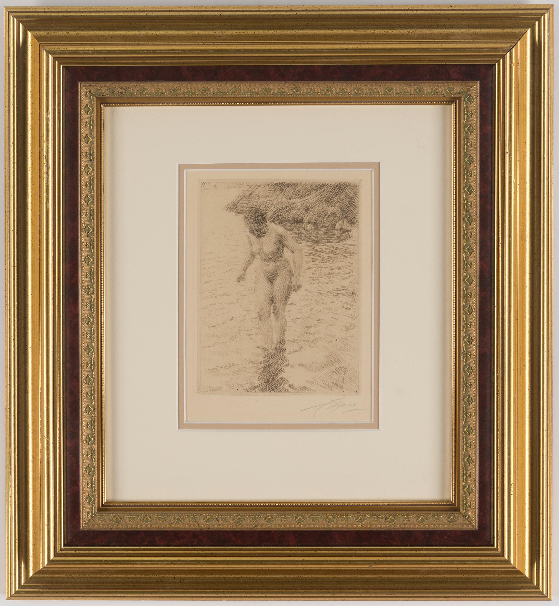 ANDERS ZORN, etsning, 1915, signerad.