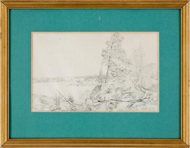 JOSEPH MAGNUS STÄCK, blyertsteckning, sign o möjl senare dat 1836.