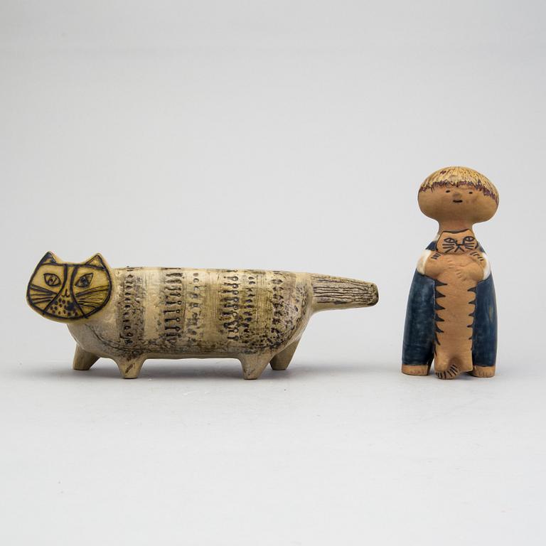 Two Lisa Larson stoneware figurines for Gustavsberg.