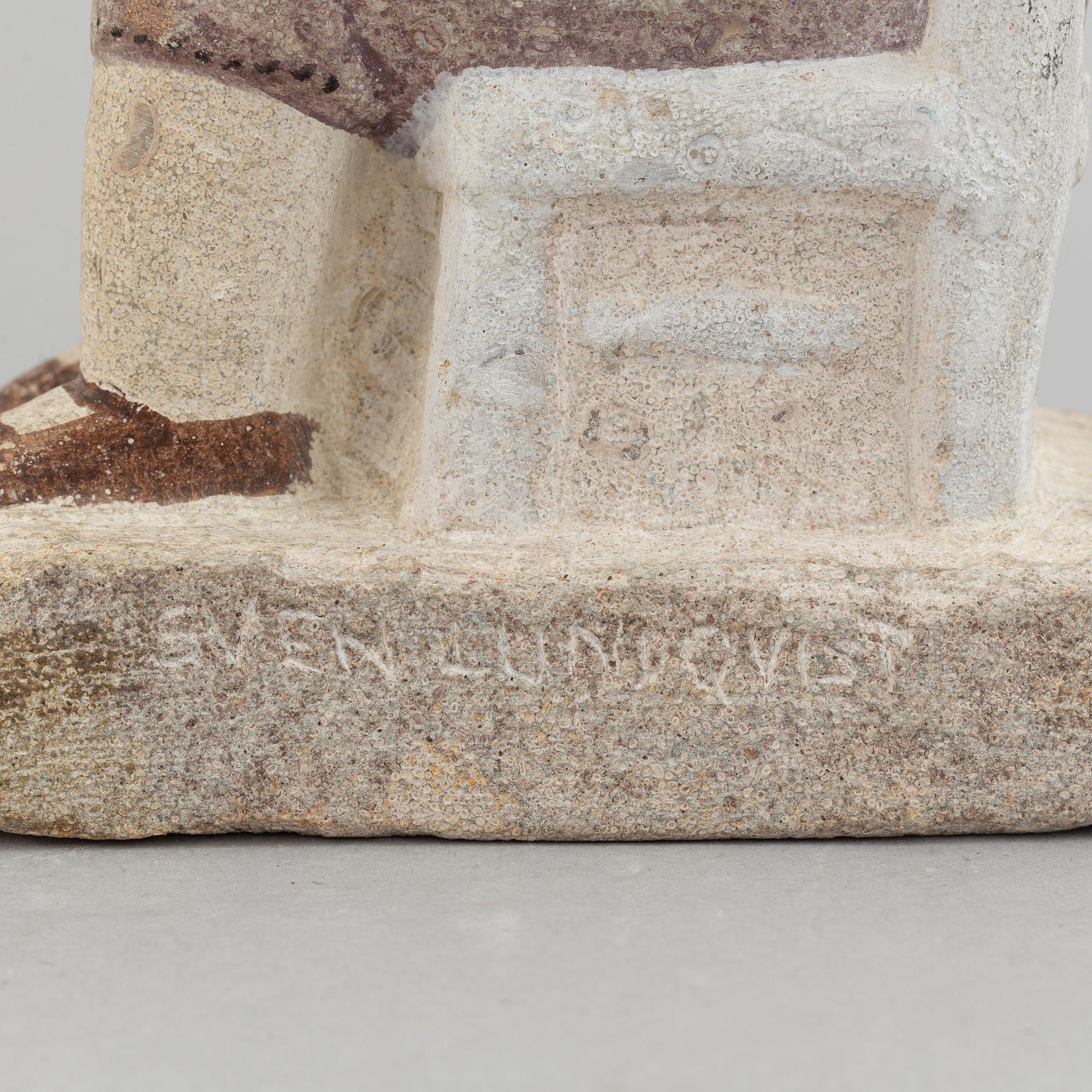 Sven Lundqvist, stone sculpture, signed.