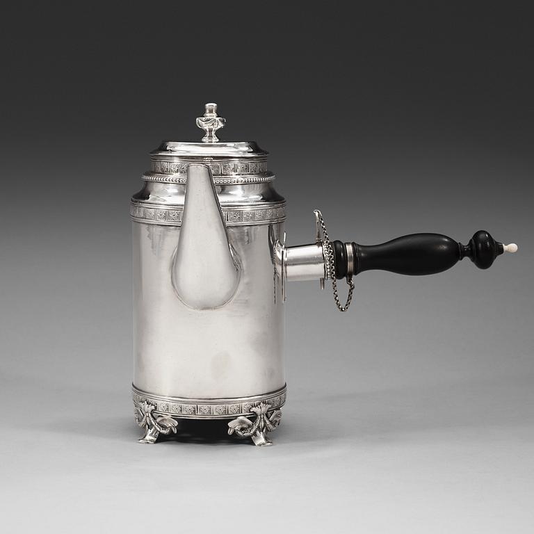 KAFFEKANNA, av Johan Stras, Stockholm 1782. Gustaviansk.