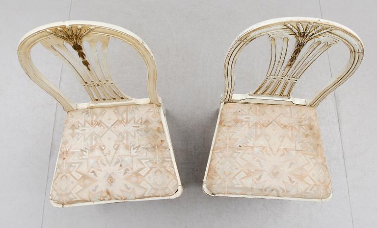 STOLAR, 1 par, sengustavianska, omkring år 1800.