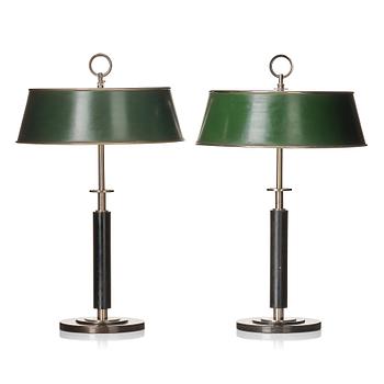 Erik Tidstrand, a pair of table lamps, model "27524", Nordiska Kompaniet, 1920-30s.