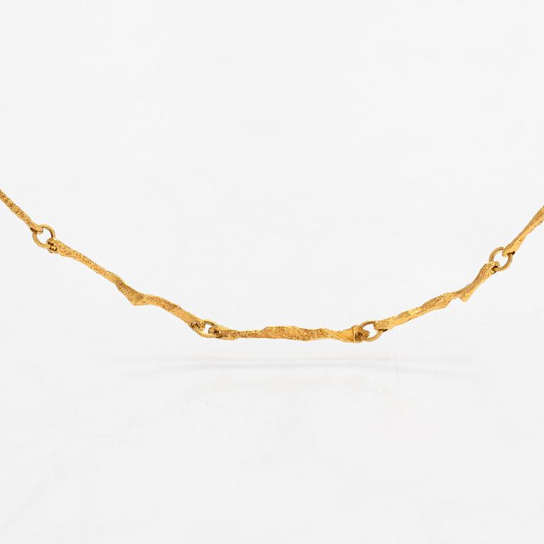 Björn Weckström, halsband "Gyllene ström", 14K guld. Lapponia 1974.