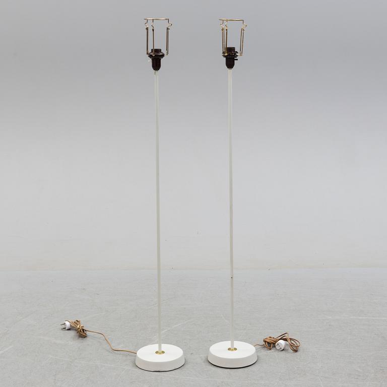 FLOOR LAMPS, a pair, Sweden, Möllers Armatur, Eskilstuna, probably 1960s.
